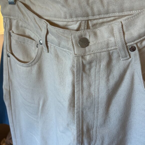 Djerf Avenue Cream Relaxed Jeans 28 - Picture 3 of 6
